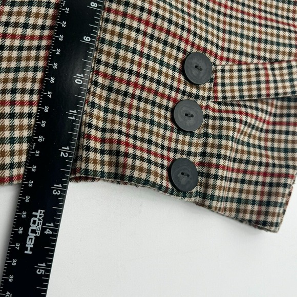 Zara Plaid Ankle Pants - Black, Red, Green - Picture 6 of 11